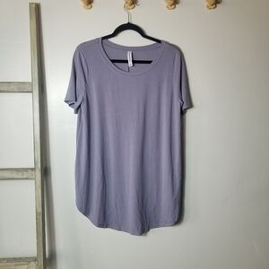NWOT ZENANA PREMIUM WOMEN'S PURPLE TUNIC BLOUSE SIZE XL